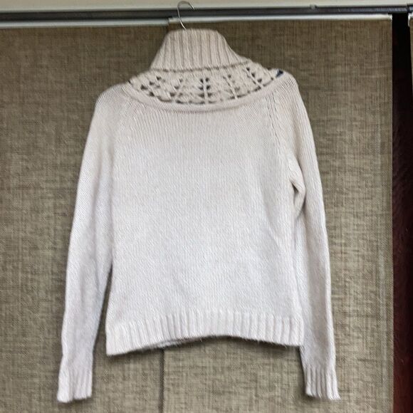 Kenzie off white wool blend turtleneck sweater - Picture 5 of 7